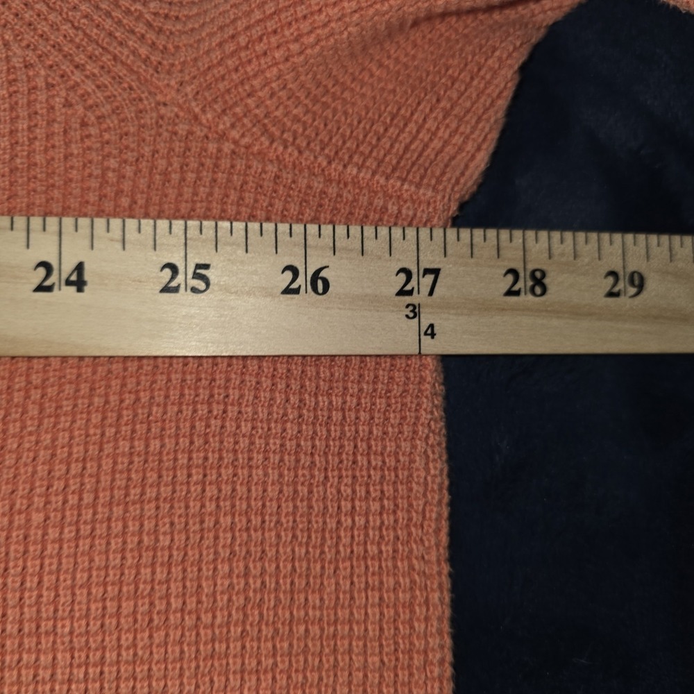 Eddie Bauer Waffle Knit Sweater 2XL XXL Orange & Pink‎ 2 Pc Crewneck Shirt Lot - Picture 8 of 12